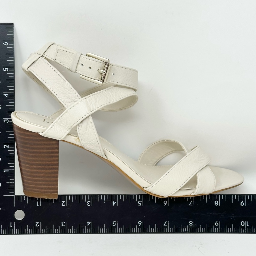 NEW Ralph Lauren Luna 3" Heel Leather Sandals
Shoes 8.5 White Chalk - Picture 13 of 13